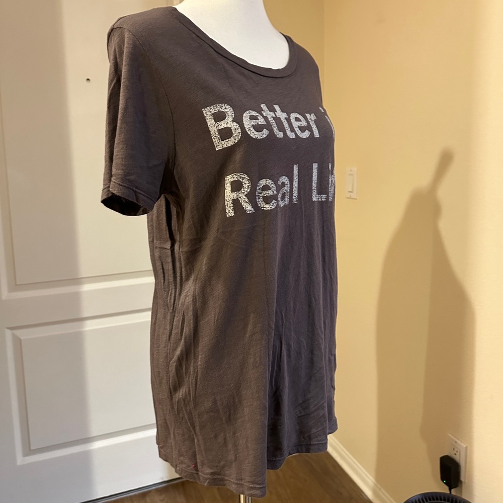 Gray “Better in Real Life” Tee - Picture 5 of 11